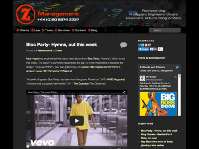 Z Management Blog page