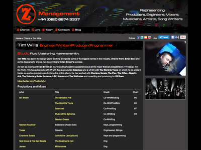 Z Management Client page