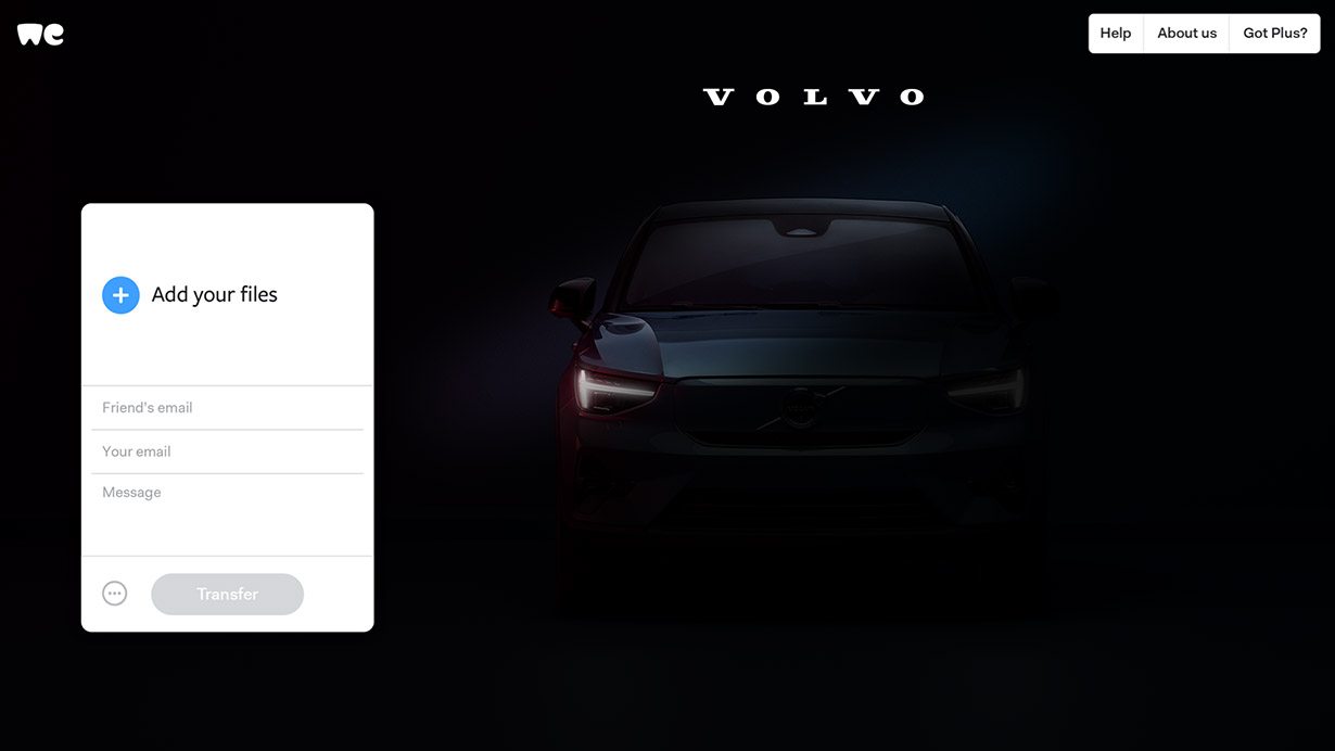 Volvo C40 launch WeTransfer teaser storyboard