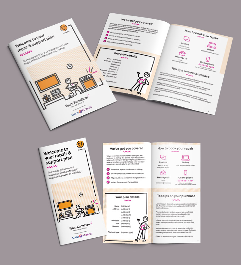 Team Knowhow welcome pack designs