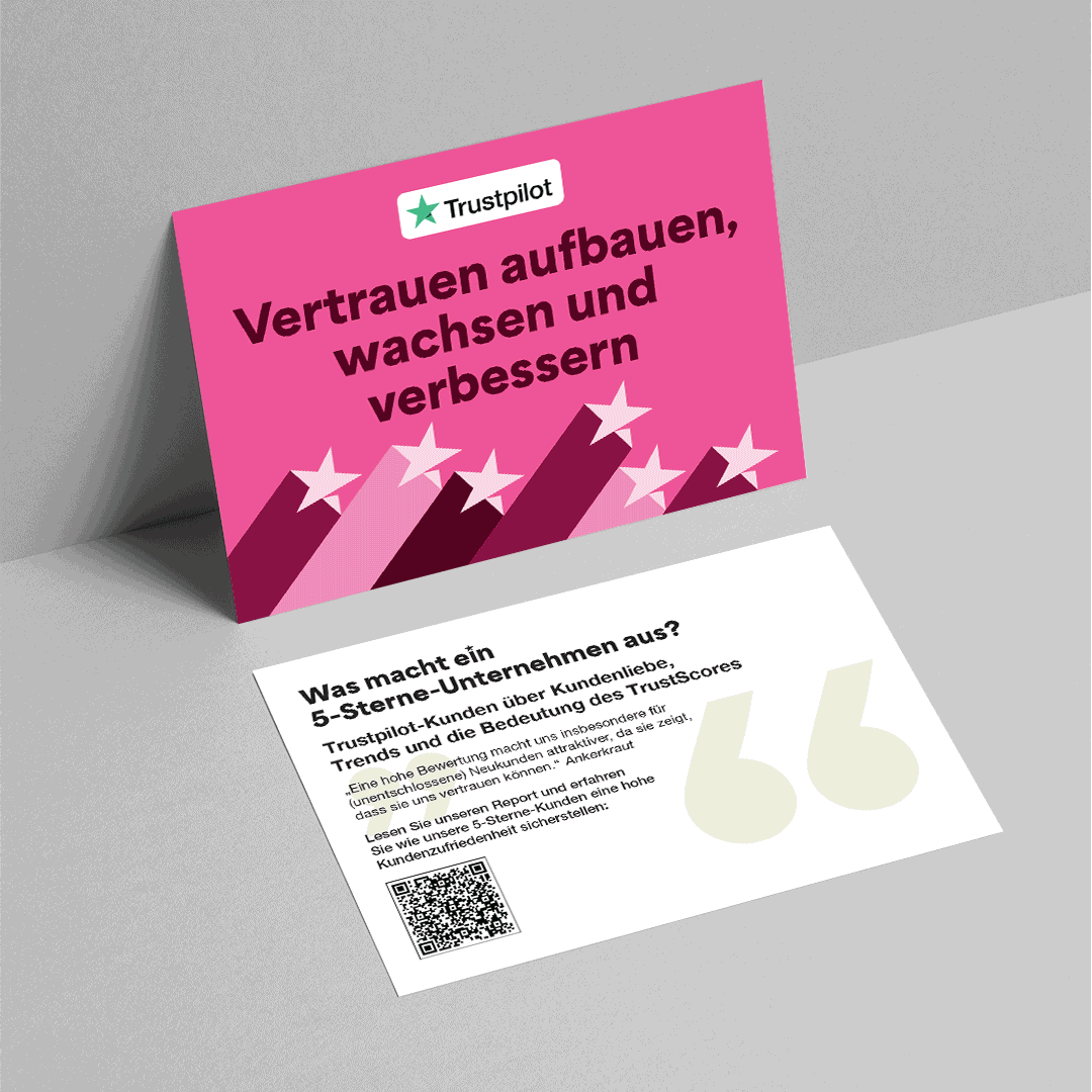 Trustpilot event postcards