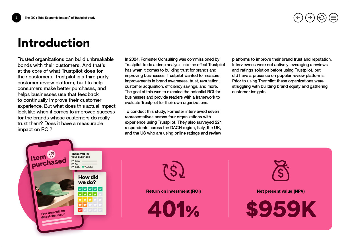 Trustpilot ROI Campaign TEI Study