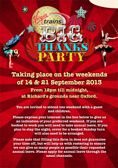 Big Thanks sign up poster
