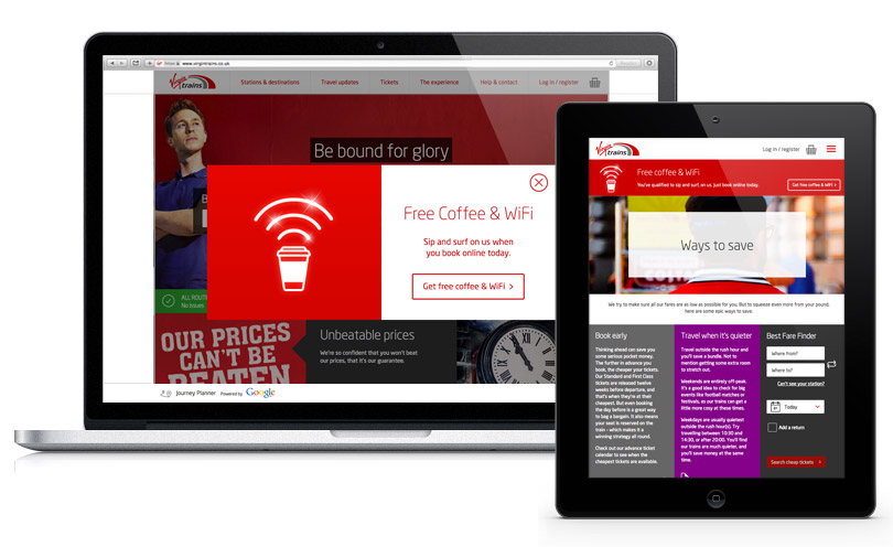 free coffee and WiFi overlay and banner
