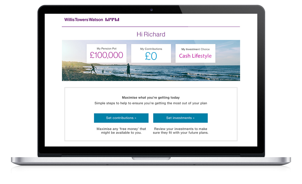TAS pensions modeller, welcome screen