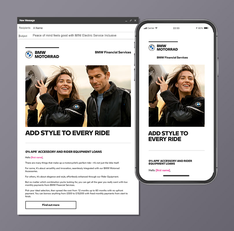 Motorrad Accessory Loans email