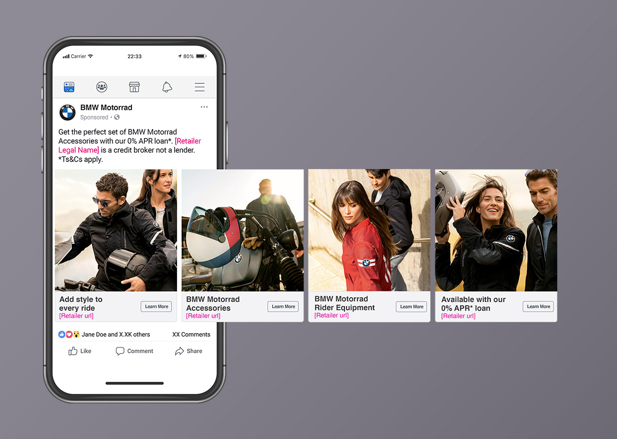 Motorrad Accessory Loans Facebook carousel
